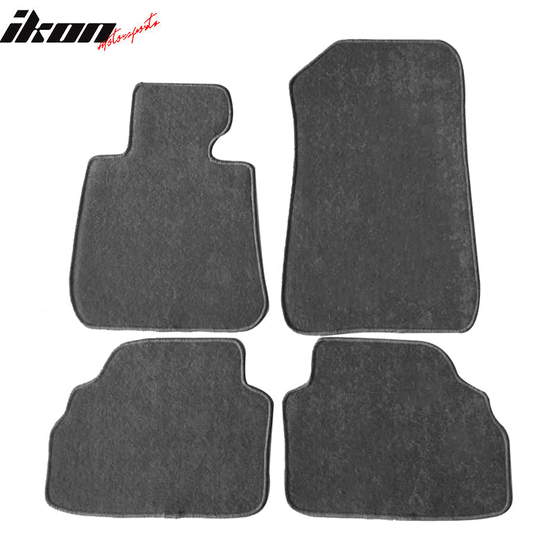 Car Floor Mat for 2007-2013 BMW E92 3 Series Gray Carpet 4PC Nylon