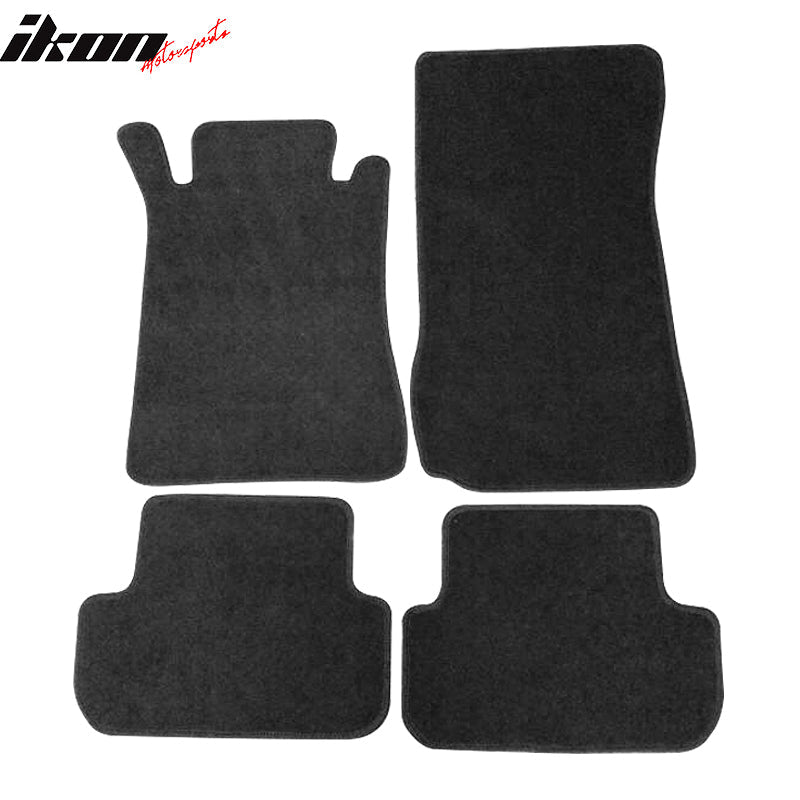 Car Floor Mat for 2003-09 Mercedes-Benz W209 CLK Class Black 4PC Nylon