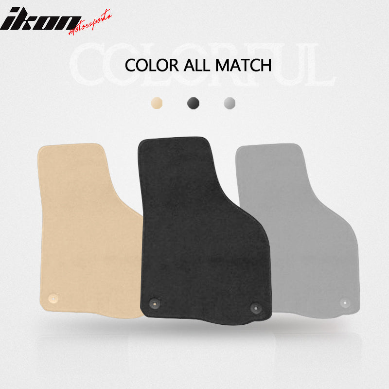 Car Floor Mat for 2006-2009 Volkswagen Golf Rabbit GTI Black 4PC Nylon