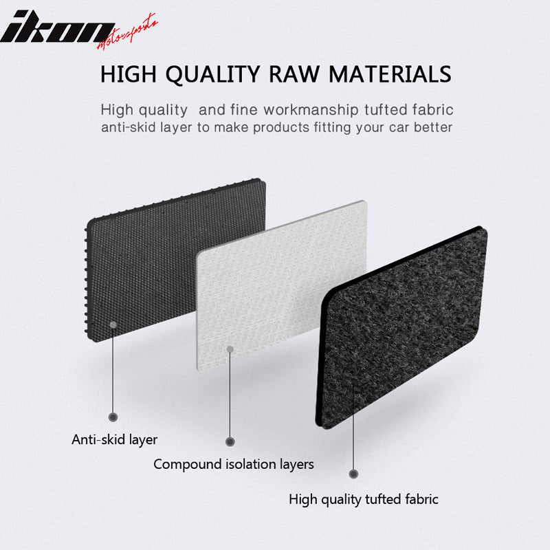 Car Floor Mat for 2003-2010 Porsche Cayenne Black Carpet 4PC Nylon