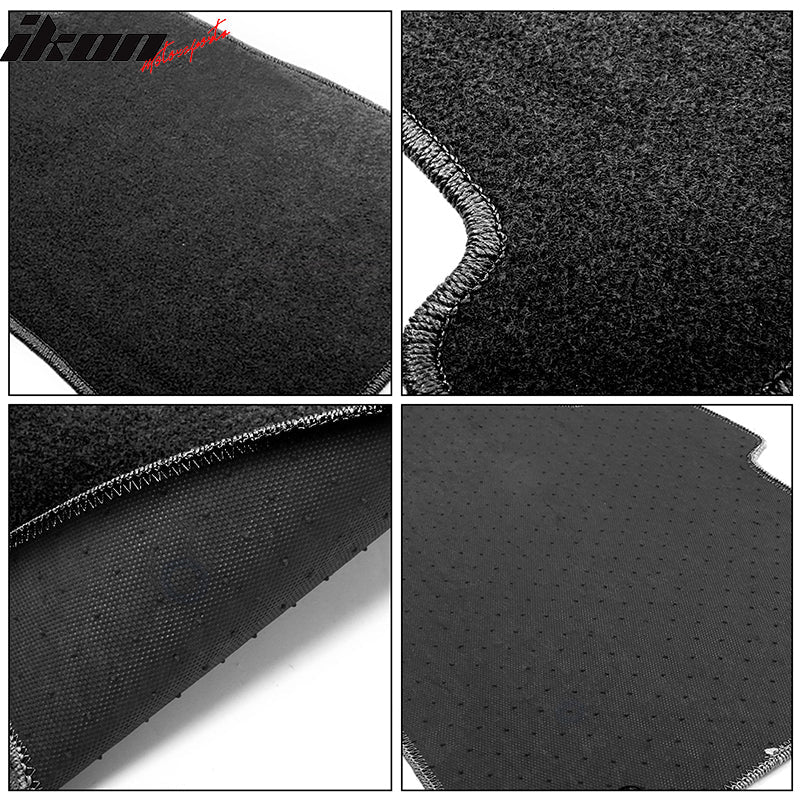 Car Floor Mat for 2000-2008 Honda S2000 Black Carpet 2PC Nylon
