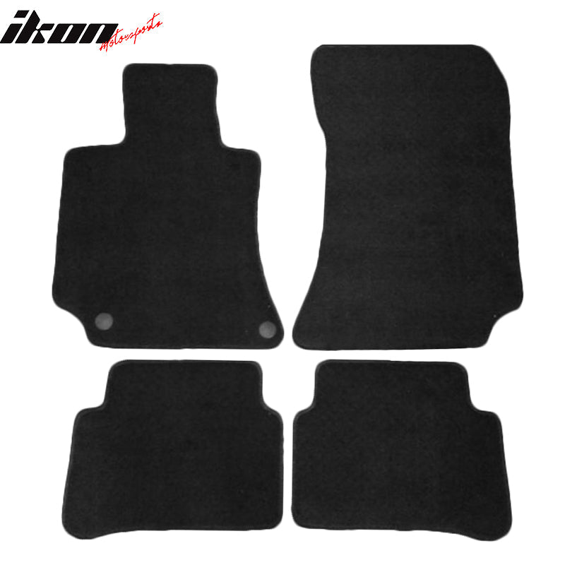 Car Floor Mat for 2010-16 Mercedes-Benz W212 E Class Black Carpet 4PC