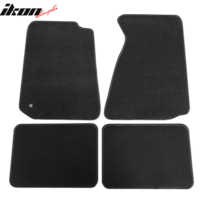 Car Floor Mat for 1994-1998 Ford Mustang Black Carpet 4PC Nylon