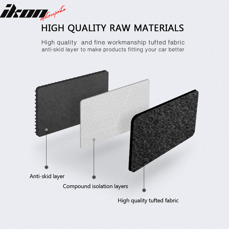 Car Floor Mat for 1994-1998 Ford Mustang Black Carpet 4PC Nylon