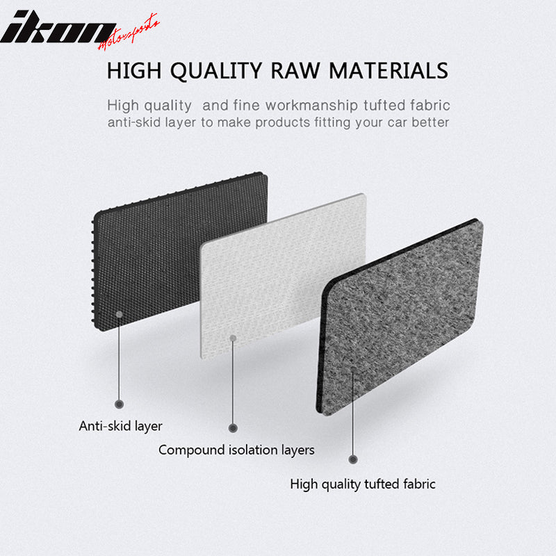 Car Floor Mat for 1994-2001 Acura Integra Gray Carpet 5PC Nylon