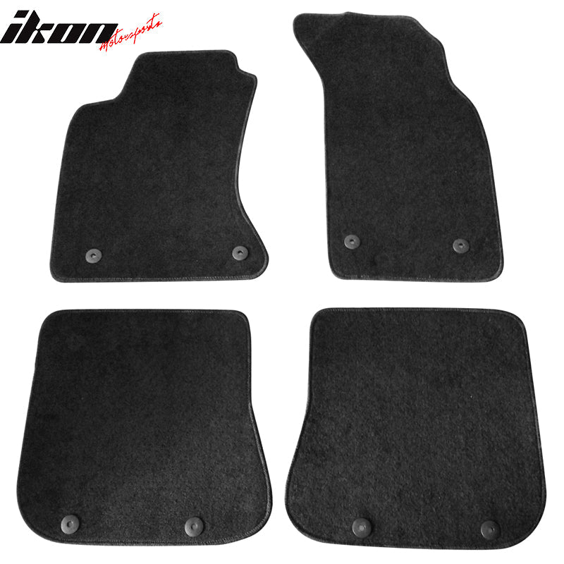 Car Floor Mat for 1996-2001 Audi A4 Black Carpet 4PC Nylon