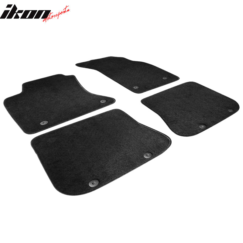 Car Floor Mat for 1996-2001 Audi A4 Black Carpet 4PC Nylon