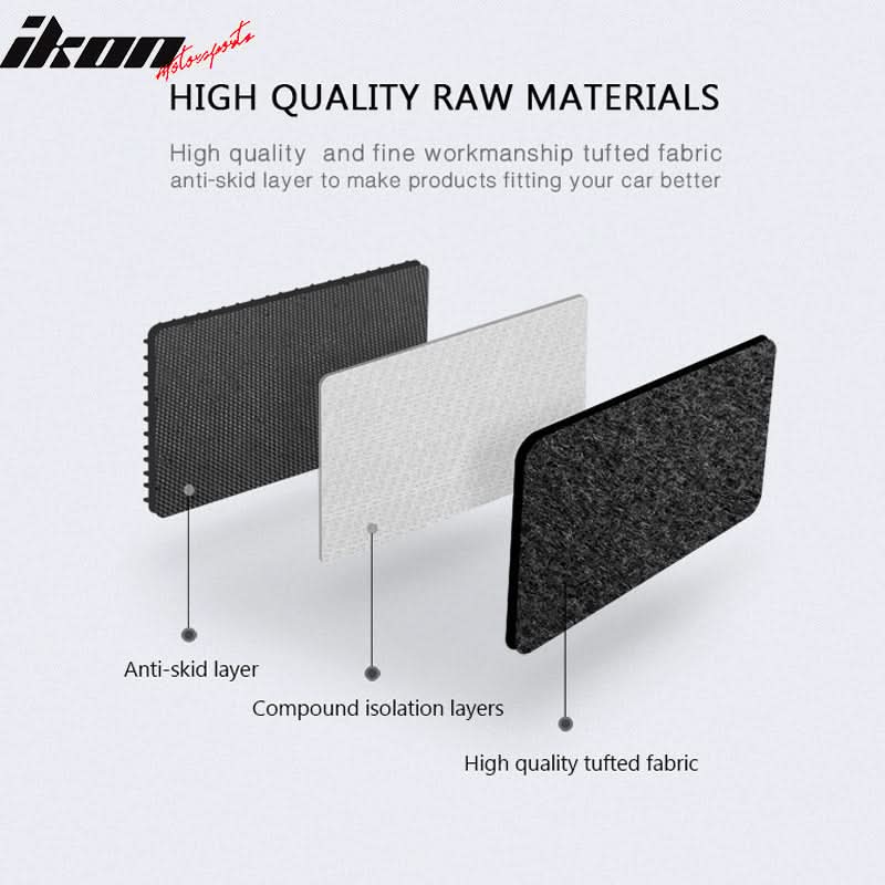 Car Floor Mat for 2007-2012 Dodge Caliber Black Carpet 4PC Nylon