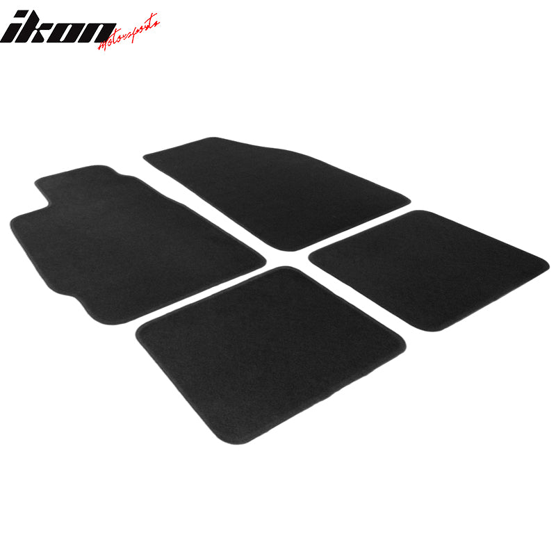 Car Floor Mat for 1988-1991 Honda CRX Civic Black Carpet 4PC Nylon