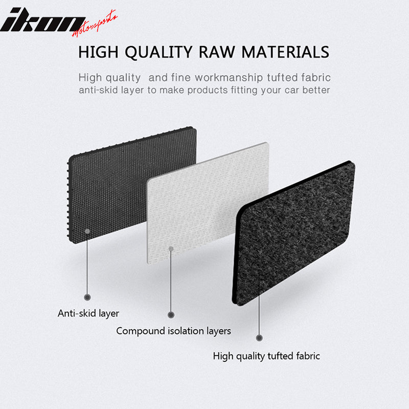 Car Floor Mat for 1988-1991 Honda CRX Civic Black Carpet 4PC Nylon