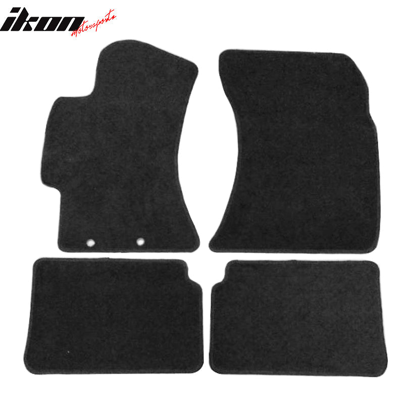 Car Floor Mat for 2008-2011 Subaru Impreza Black Carpet 4PC Nylon