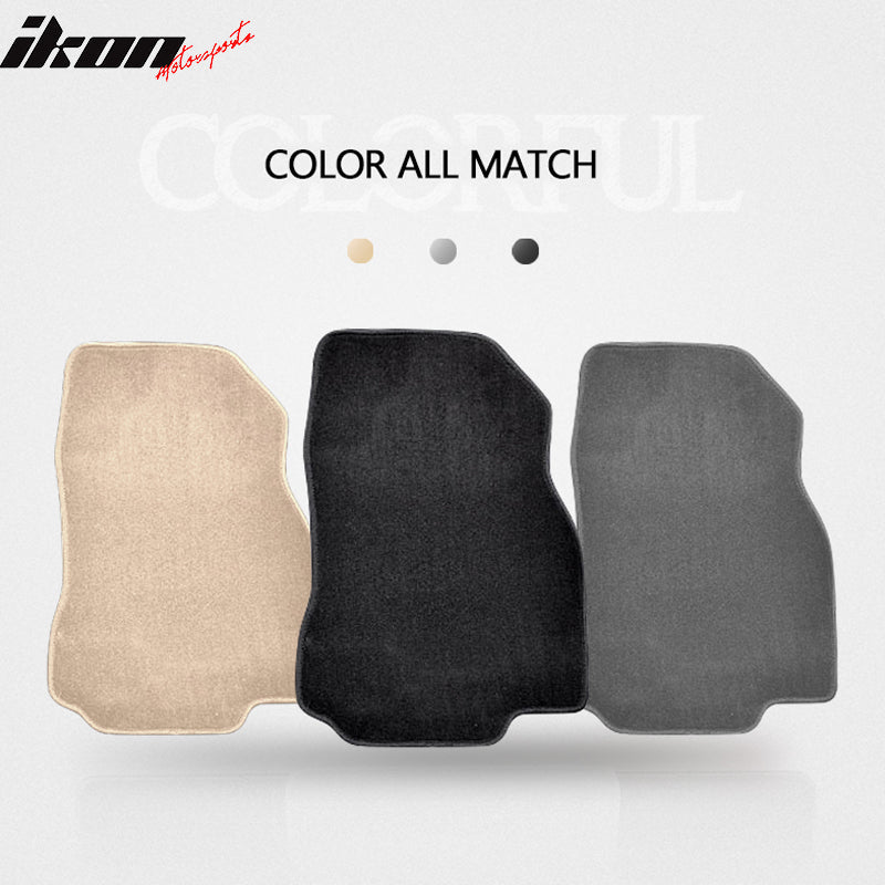 Car Floor Mat for 2009-2014 Nissan Cube Black Carpet 3PC Nylon