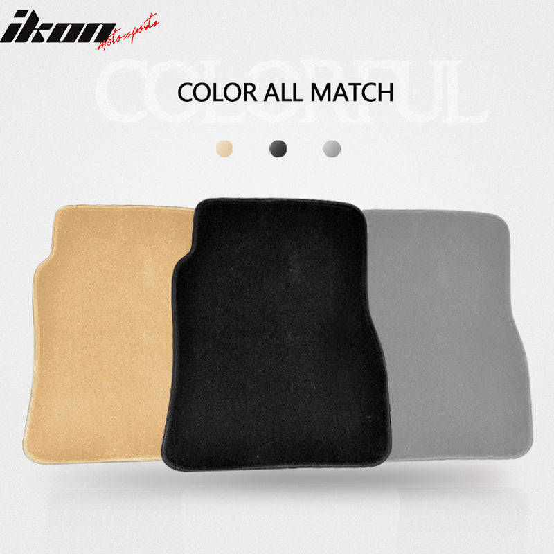 Car Floor Mat for 2006-2012 Mitsubishi Eclipse Black Carpet 2PC Nylon