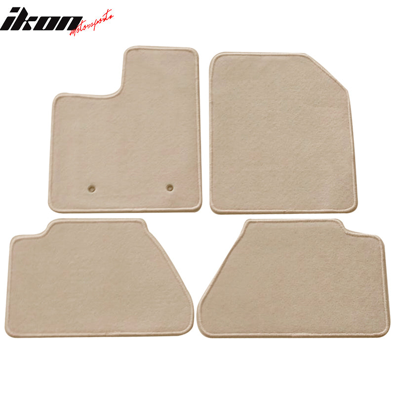 Car Floor Mat for 2007-2013 Ford Edge Beige Carpet 4PC Nylon