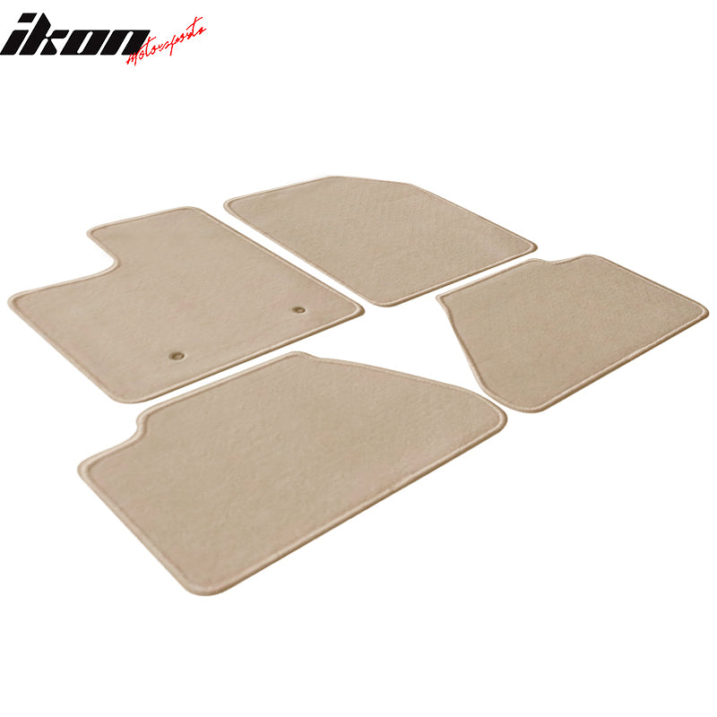 Car Floor Mat for 2007-2013 Ford Edge Beige Carpet 4PC Nylon