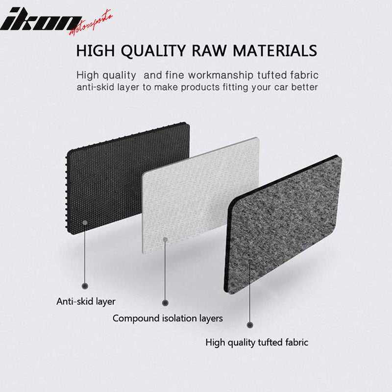 Car Floor Mat for 2007-2013 Ford Edge Gray Carpet 4PC Nylon