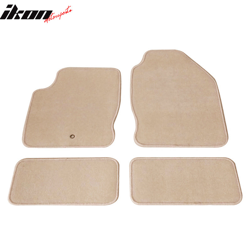 Car Floor Mat for 2000-2007 Ford Focus Beige Carpet 4PC Nylon