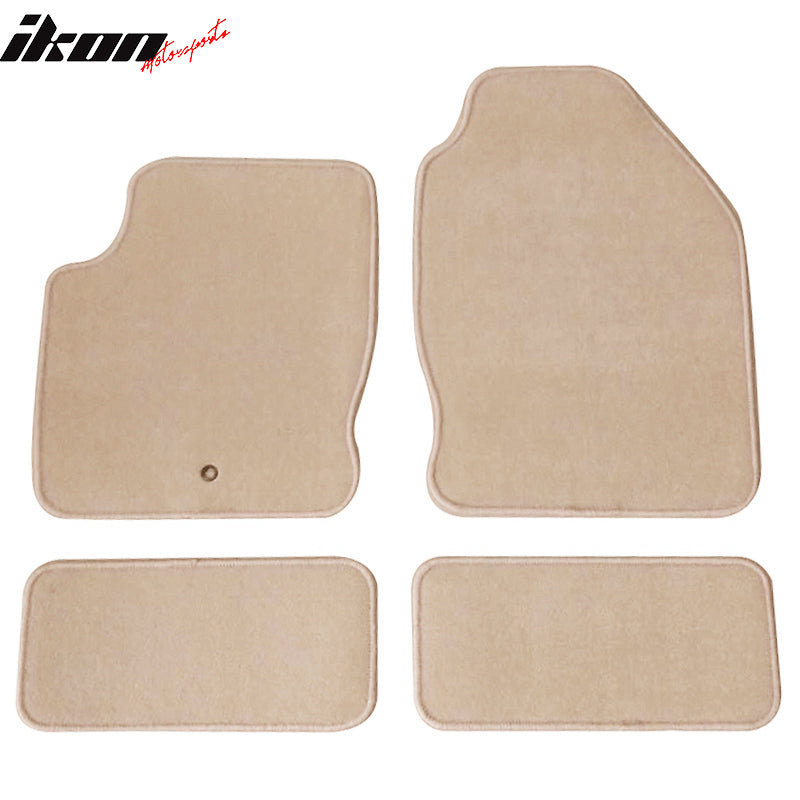 Car Floor Mat for 2000-2007 Ford Focus Beige Carpet 4PC Nylon