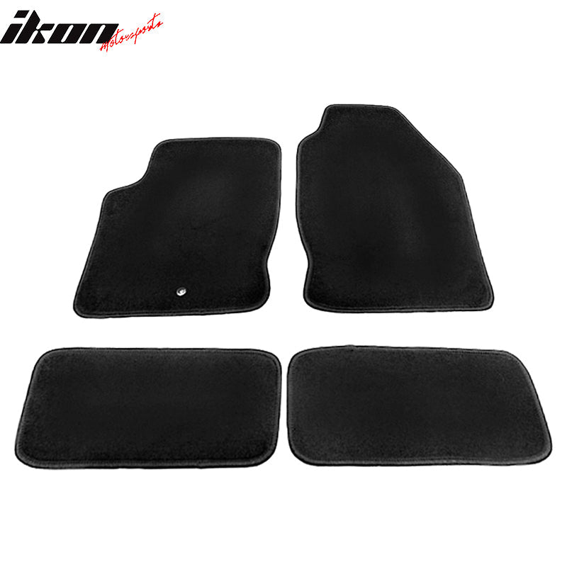 Car Floor Mat for 2000-2007 Ford Focus Black Carpet 4PC Nylon