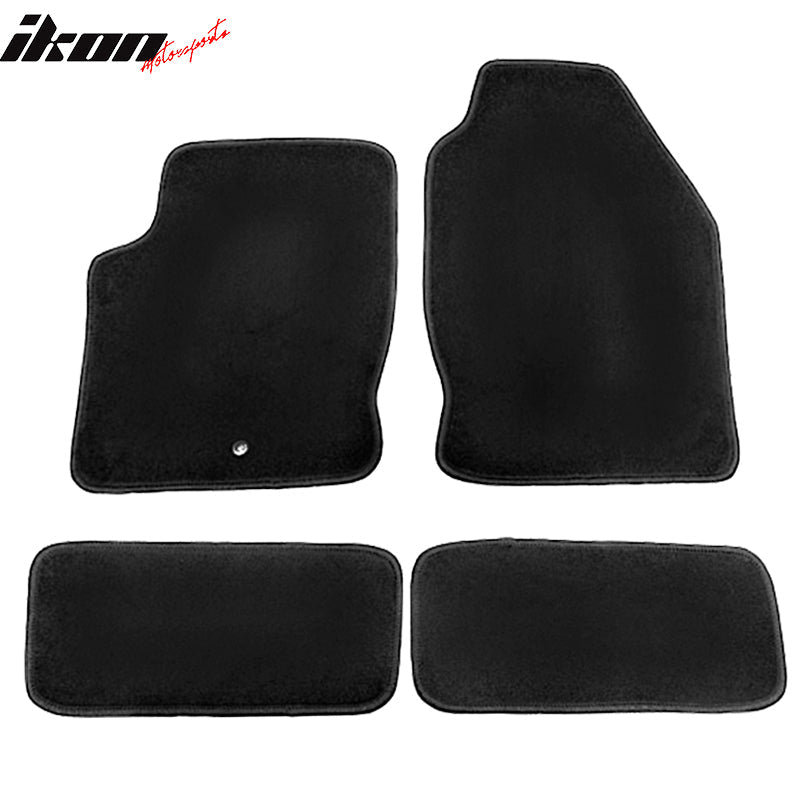 Car Floor Mat for 2000-2007 Ford Focus Black Carpet 4PC Nylon