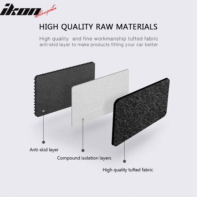 Car Floor Mat for 2000-2007 Ford Focus Black Carpet 4PC Nylon