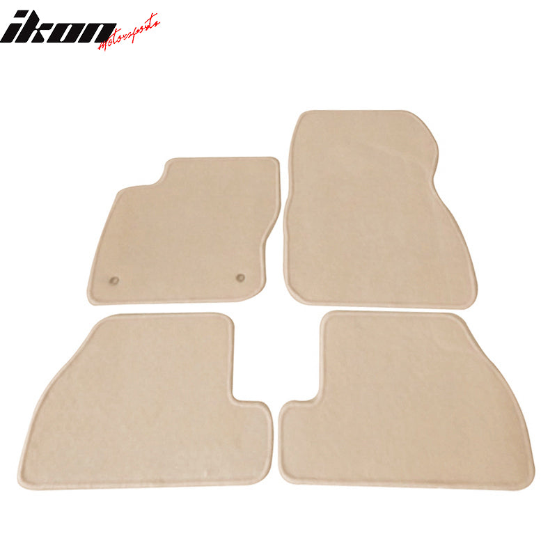 Car Floor Mat for 2011-2015 Ford Focus Beige Carpet 4PC Nylon