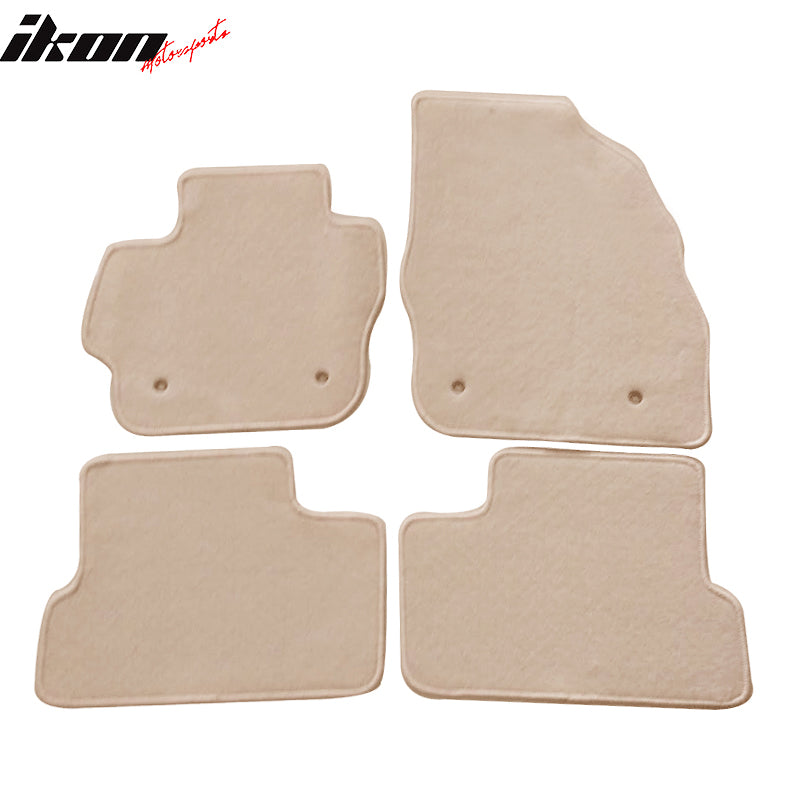 Car Floor Mat for 2010-2013 Mazda 3 Beige Carpet 4PC Nylon