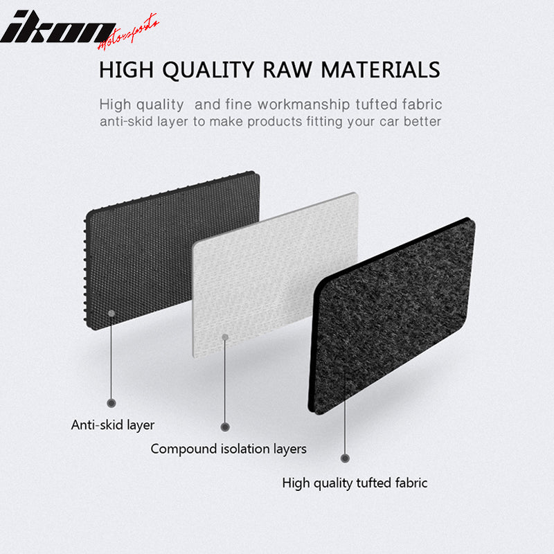 Car Floor Mat for 1994-1997 Honda Accord Black Carpet 4PC Nylon