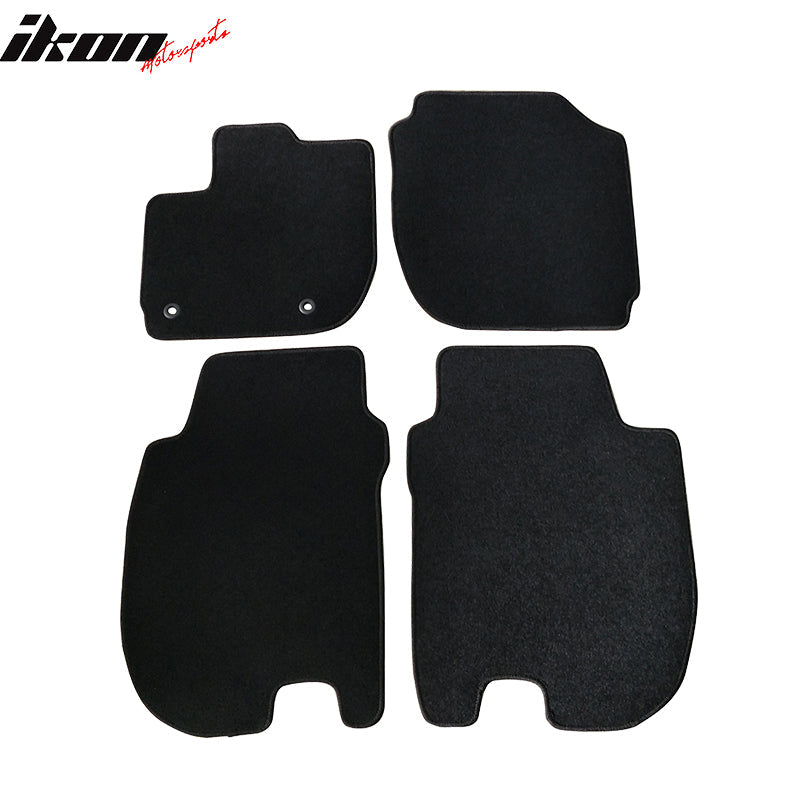Car Floor Mat for 2015-2020 Honda Fit Black Carpet 4PC Nylon
