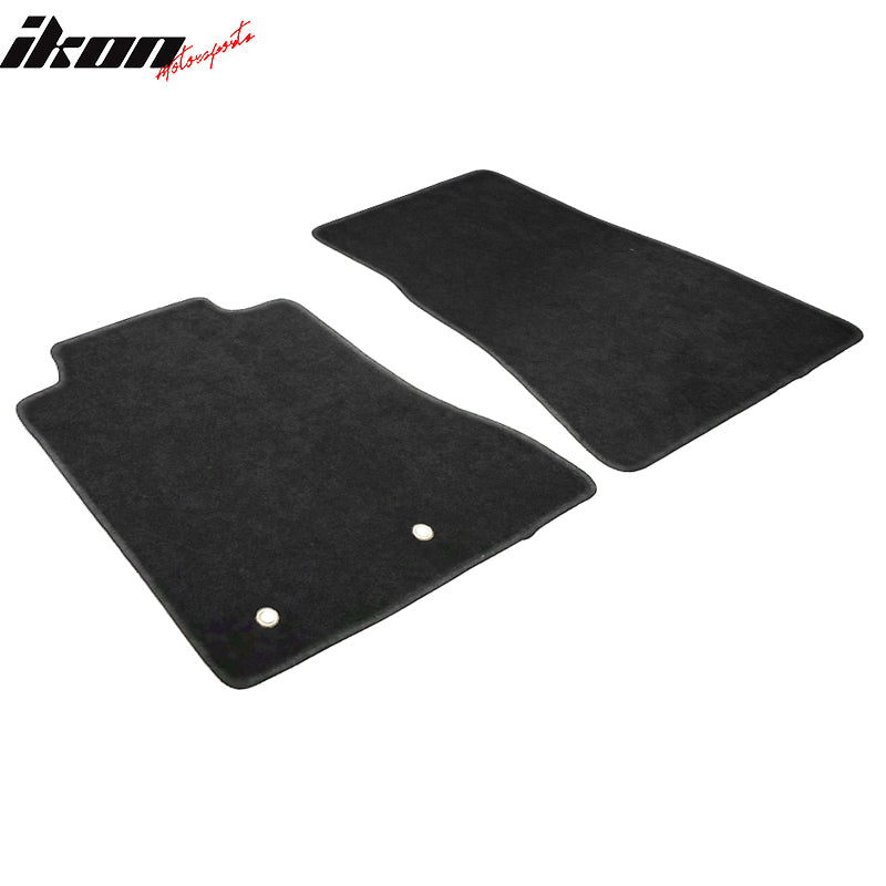 Car Floor Mat for 2015-2024 Ford Mustang Black Carpet 2PC Nylon
