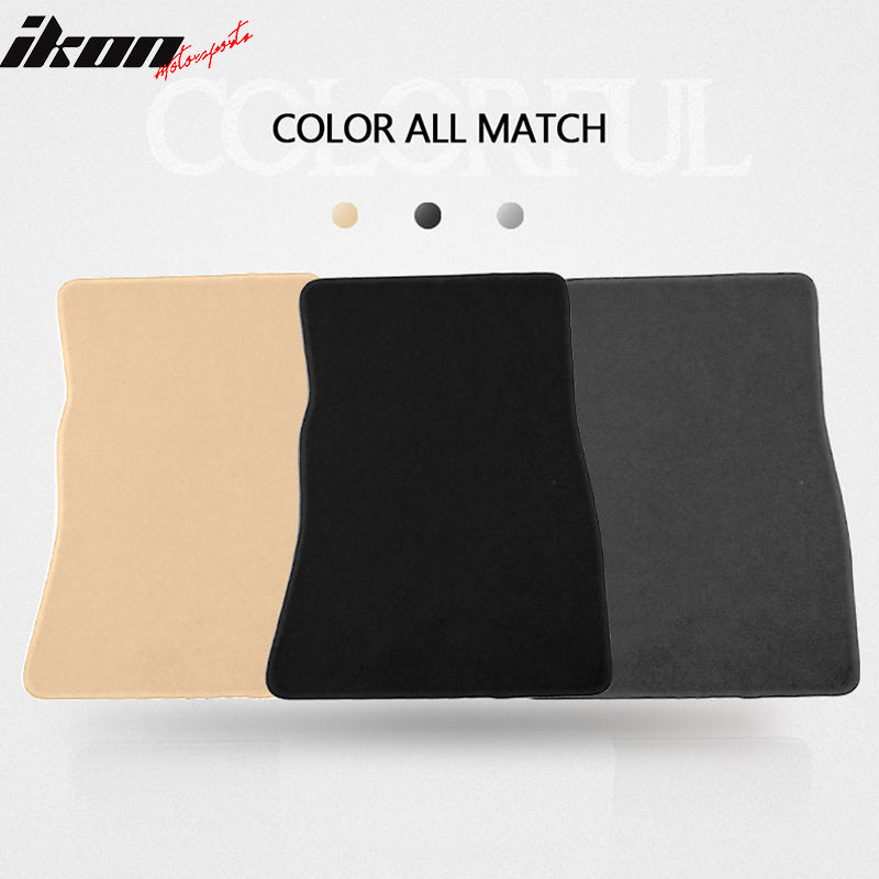 Car Floor Mat for 2015-2024 Ford Mustang Black Carpet 2PC Nylon