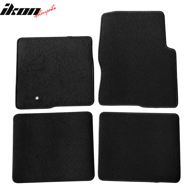 Car Floor Mat for 2009-2014 Ford F-150 Crew Cab Black Carpet 4PC Nylon