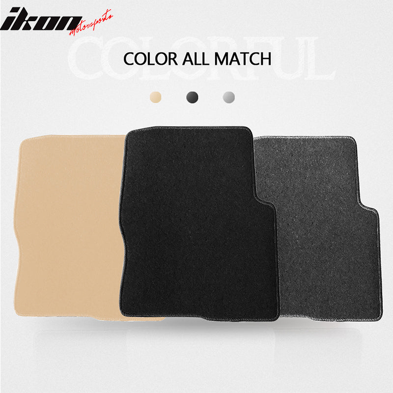 Car Floor Mat for 2009-2014 Ford F-150 Crew Cab Black Carpet 4PC Nylon