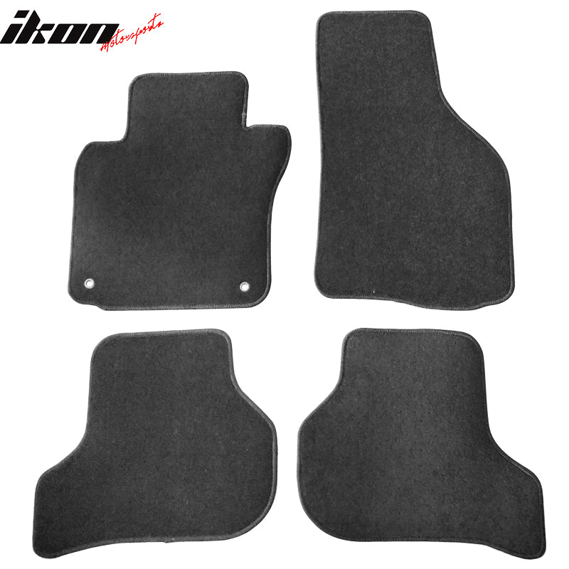 Car Floor Mat for 2010-14 Volkswagen MKIV Golf & GTI Black Carpet 4PC