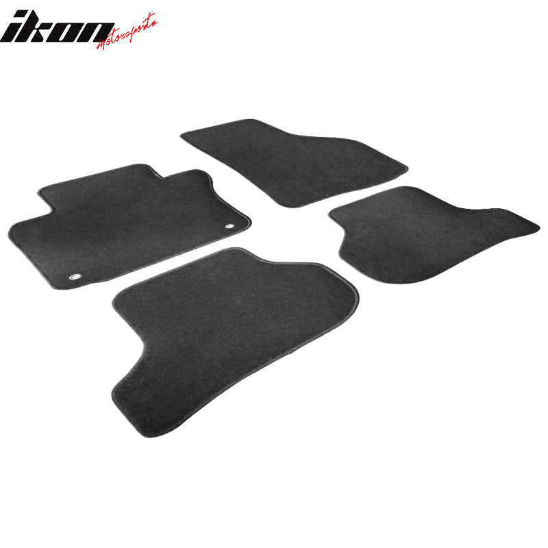 Car Floor Mat for 2010-14 Volkswagen MKIV Golf & GTI Black Carpet 4PC