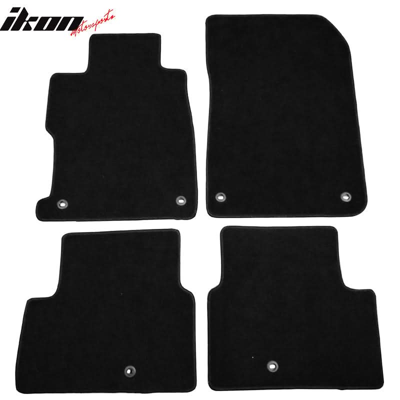 Car Floor Mat for 2013-2022 Acura ILX Black Front Rear Nylon 4PC