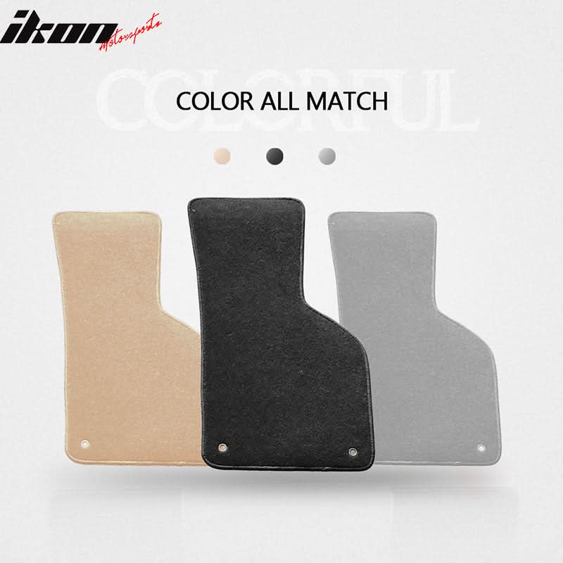 Car Floor Mat for 2009-2017 Volkswagen CC Black Front Rear Nylon 4PCS