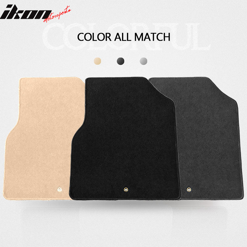 Car Floor Mat for 2007-2013 Acura MDX Black Front Rear Nylon 3 PCS