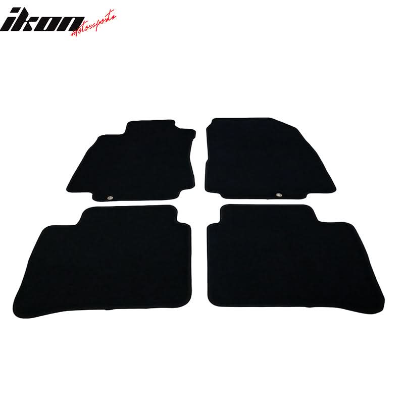 Car Floor Mat for 2007-2012 Nissan Versa Black Front Rear Nylon 4 PCS