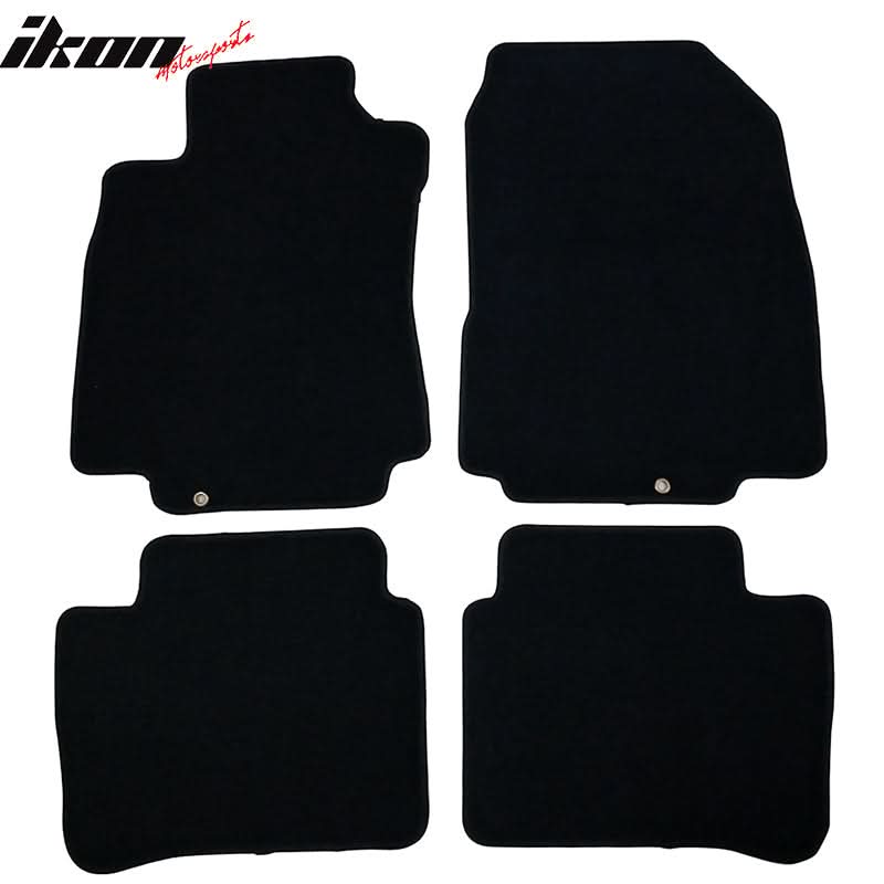 Car Floor Mat for 2007-2012 Nissan Versa Black Front Rear Nylon 4 PCS