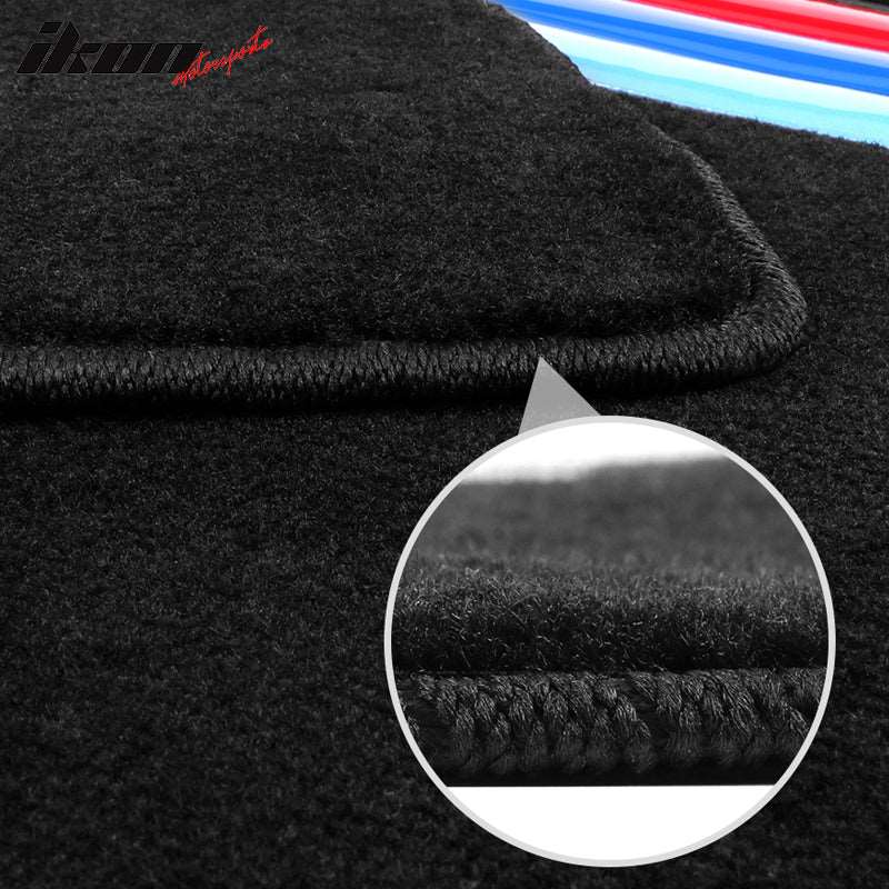 Car Floor Mat for 1984-1991 BMW 3 Series Coupe Black Carpet 4Pcs