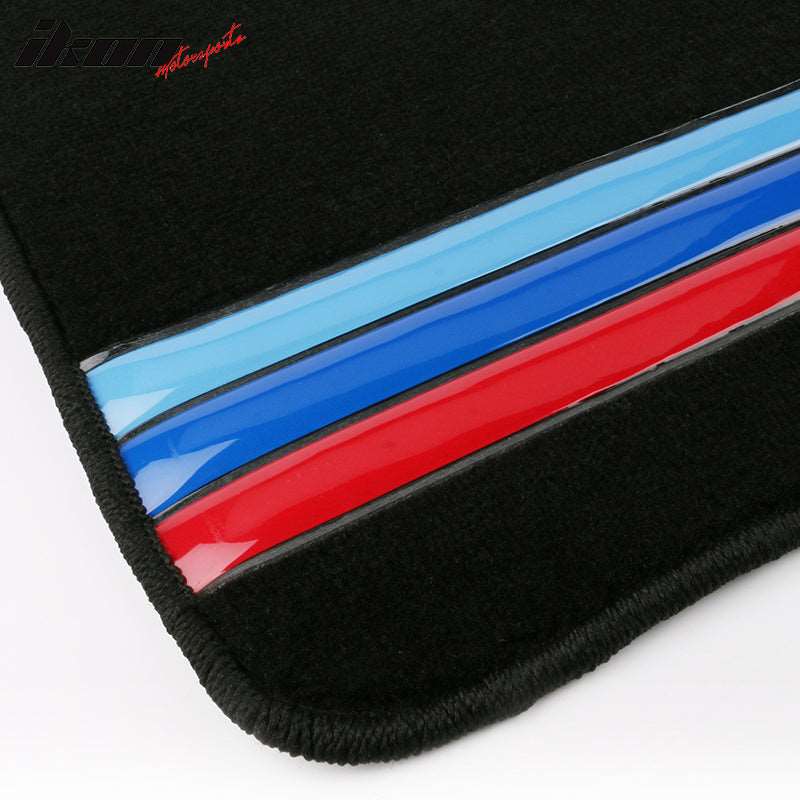 Car Floor Mat for 1984-1991 BMW 3 Series Coupe Black Carpet 4Pcs
