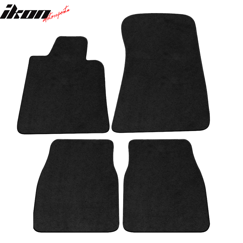 Car Floor Mat for 1984-1991 BMW 3 Series Coupe Black Nylon 4PC