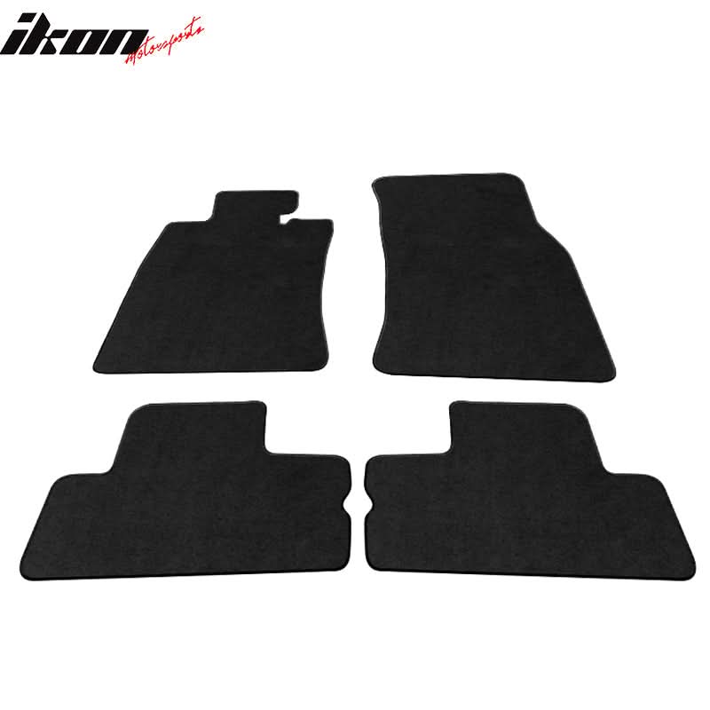 Car Floor Mat for 2002-2006 Mini Cooper Black Front Rear Nylon 4PC