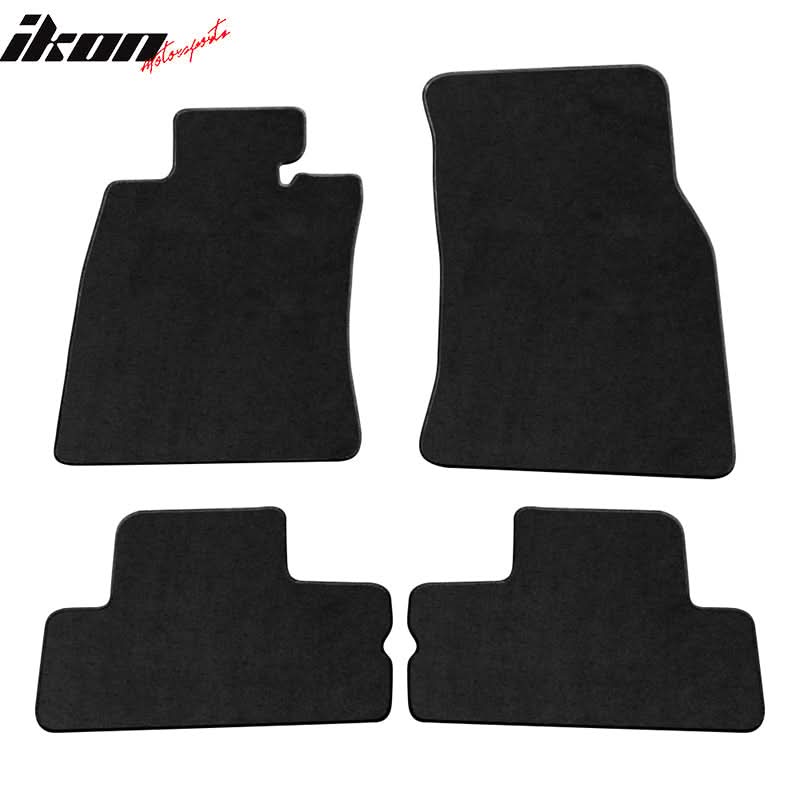 Car Floor Mat for 2002-2006 Mini Cooper Black Front Rear Nylon 4PC