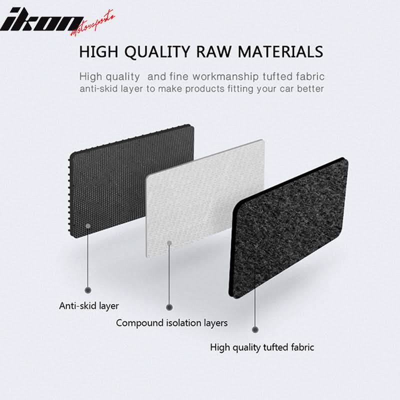 Car Floor Mat for 2004-2009 BMW E60 5 Series Black Carpet 5PC Nylon