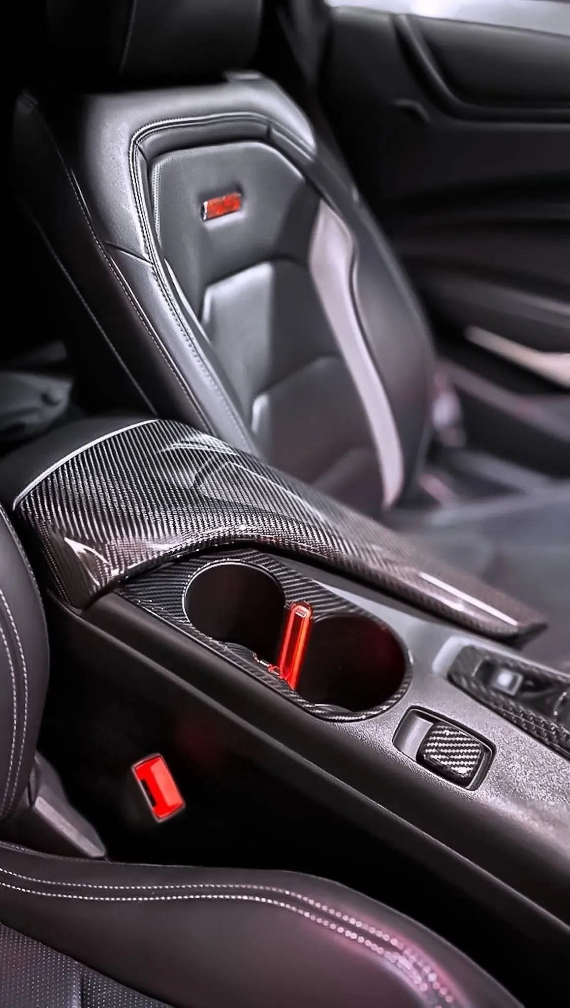 Customizable 2016-2024 Camaro Carbon Fiber Center Console Arm Rest