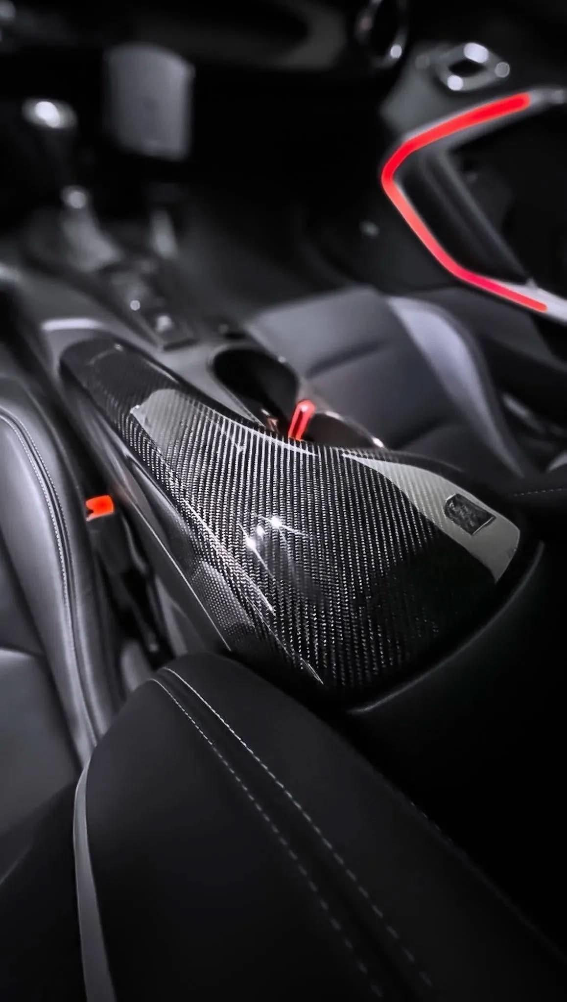 Customizable 2016-2024 Camaro Carbon Fiber Center Console Arm Rest