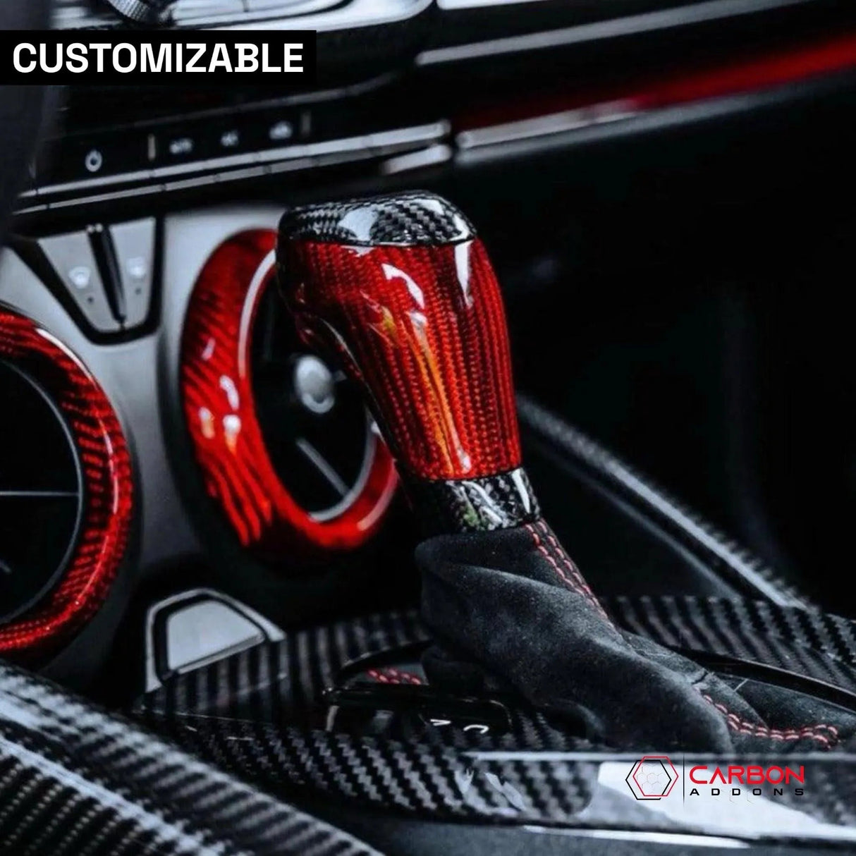 Customizable Carbon Fiber Automatic Shift Knob for 2016-2024 Chevy Camaro