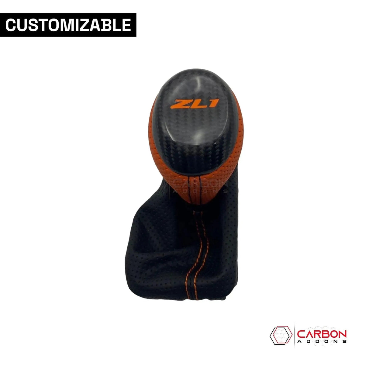 Customizable Carbon Fiber Automatic Shift Knob for 2016-2024 Chevy Camaro